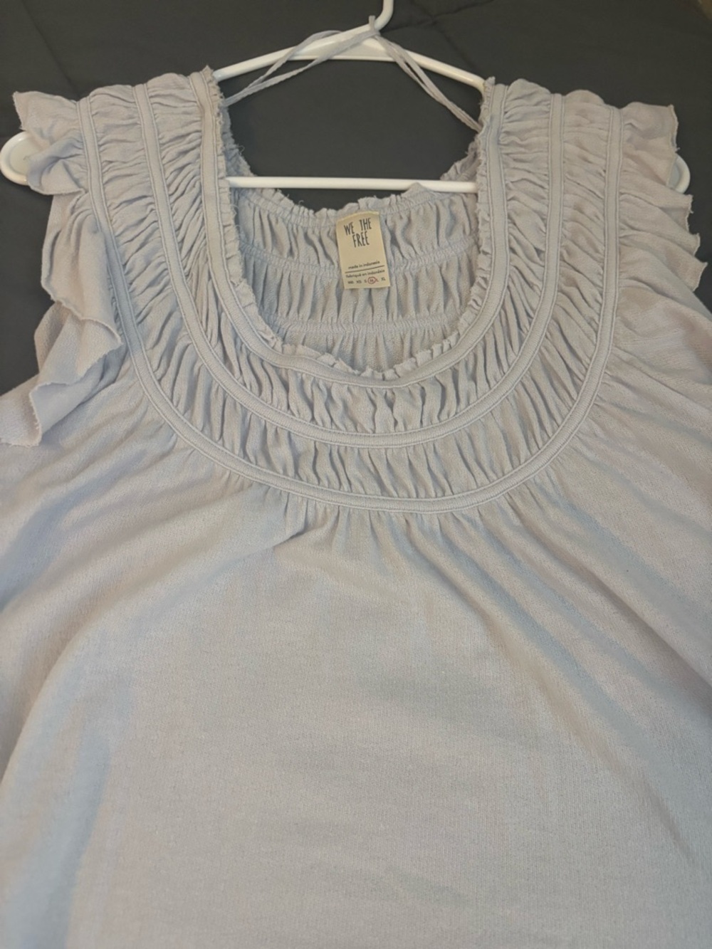 Free People Smocked Off the Shoulder Top - Lilac